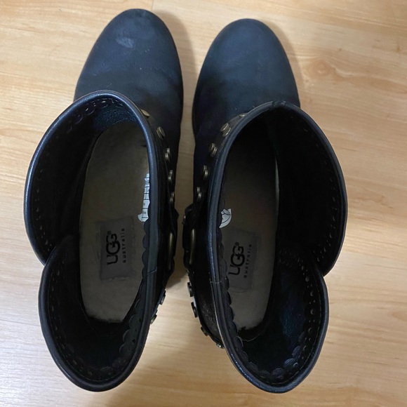 UGG Black Suede Ankle Bootie - Picture 6 of 8